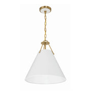 Crystorama XAV-B8301 Xavier 1-lt 12" Pendant - White
