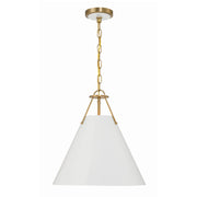 Crystorama XAV-B8305 Xavier 3-lt 16" Pendant - White