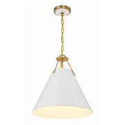 Crystorama XAV-B8301 Xavier 1-lt 12" Pendant - White