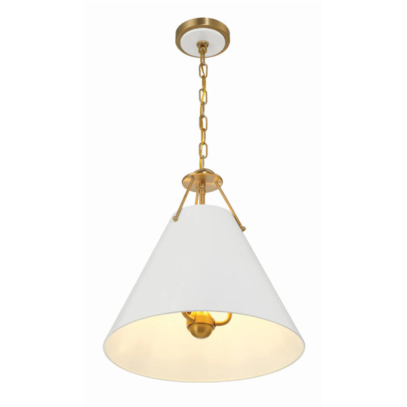 Crystorama XAV-B8305 Xavier 3-lt 16" Pendant - White