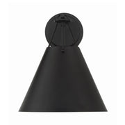 Crystorama XAV-B8311 Xavier 1-lt 13" Tall Wall Sconce - Matte Black/Black