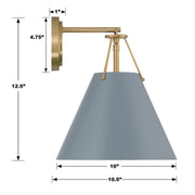 Crystorama XAV-B8311 Xavier 1-lt 13" Tall Wall Sconce