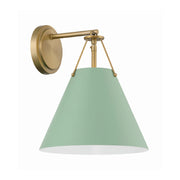 Crystorama XAV-B8311 Xavier 1-lt 13" Tall Wall Sconce - Green