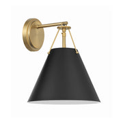 Crystorama XAV-B8311 Xavier 1-lt 13" Tall Wall Sconce - Black