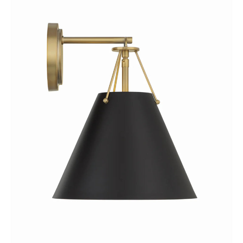 Crystorama XAV-B8311 Xavier 1-lt 13" Tall Wall Sconce - Black
