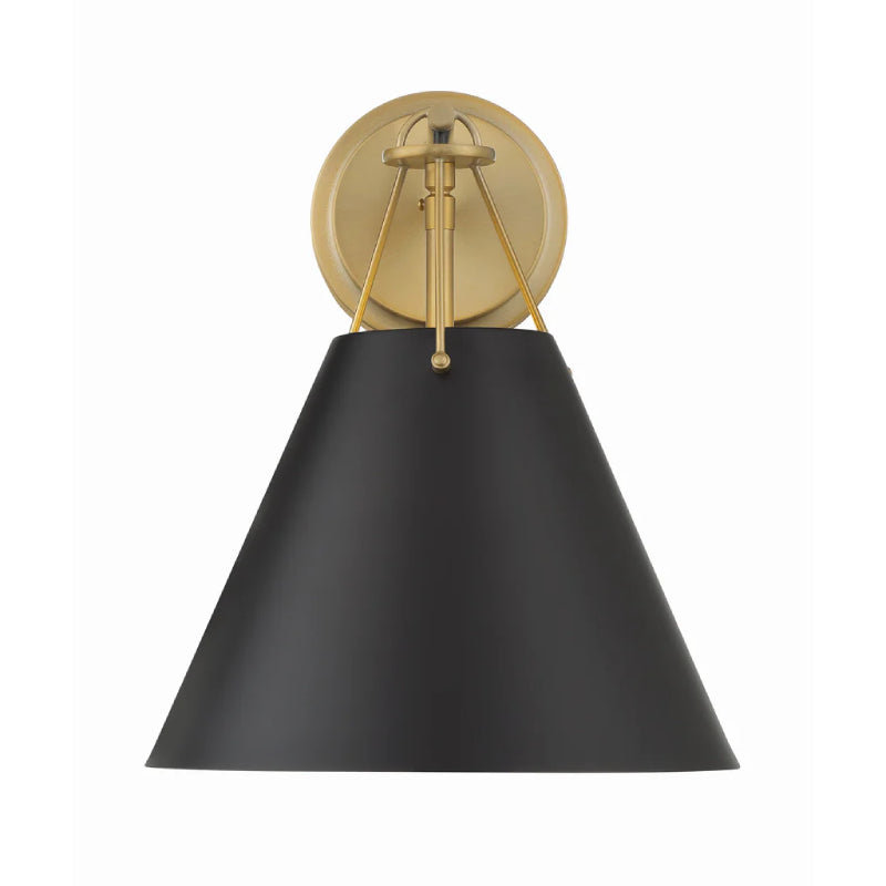 Crystorama XAV-B8311 Xavier 1-lt 13" Tall Wall Sconce - Black