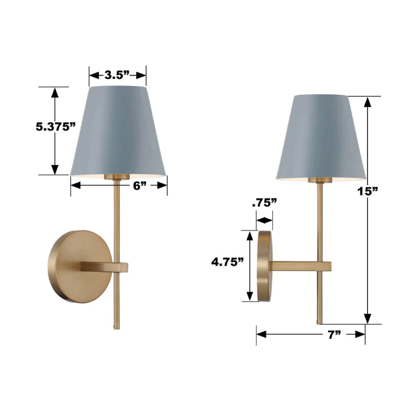 Crystorama XAV-B8321 Xavier 1-lt 15" Tall Wall Sconce