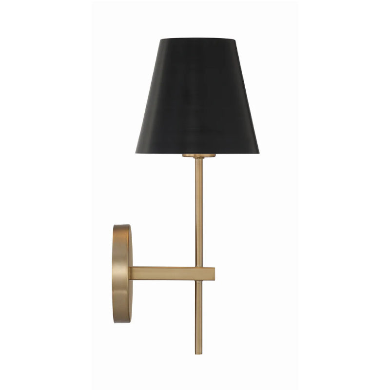 Crystorama XAV-B8321 Xavier 1-lt 15" Tall Wall Sconce - Black