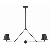 Crystorama XAV-B9302 Xavier 2-lt 42" Linear Chandelier - Matte Black/Black