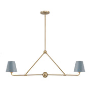 Crystorama XAV-B9302 Xavier 2-lt 42" Linear Chandelier - Blue