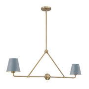 Crystorama XAV-B9302 Xavier 2-lt 42" Linear Chandelier - Blue