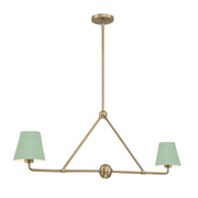 Crystorama XAV-B9302 Xavier 2-lt 42" Linear Chandelier - Green