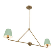 Crystorama XAV-B9302 Xavier 2-lt 42" Linear Chandelier - Green