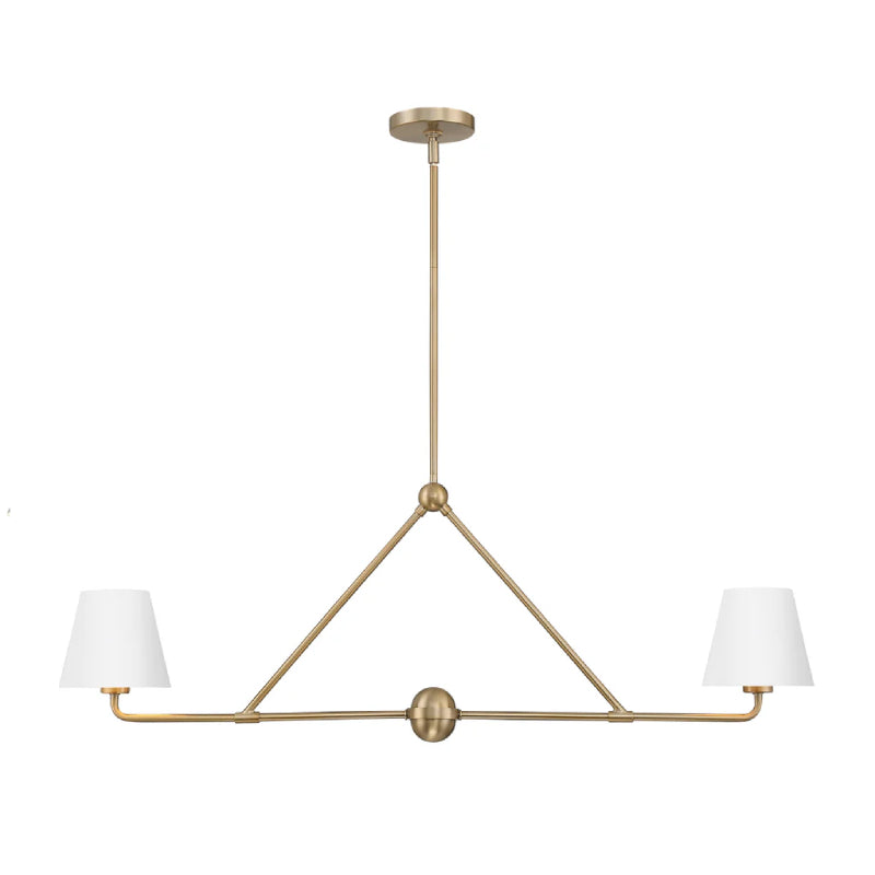 Crystorama XAV-B9302 Xavier 2-lt 42" Linear Chandelier - White