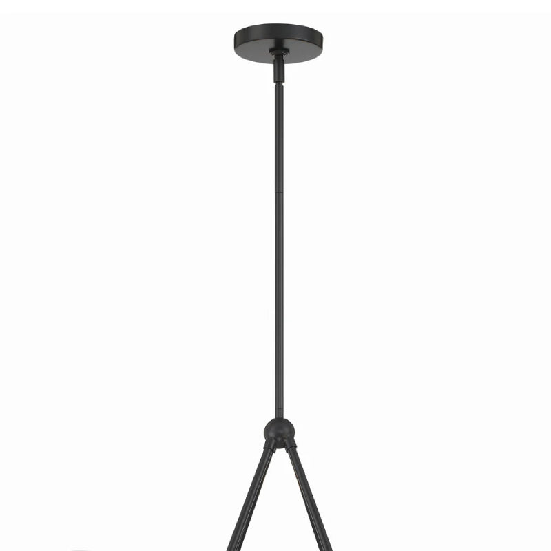 Crystorama XAV-B9304 Xavier 4-lt 32" Chandelier - Matte Black/Black