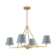 Crystorama XAV-B9304 Xavier 4-lt 32" Chandelier - Blue