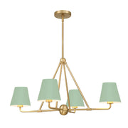 Crystorama XAV-B9304 Xavier 4-lt 32" Chandelier - Green