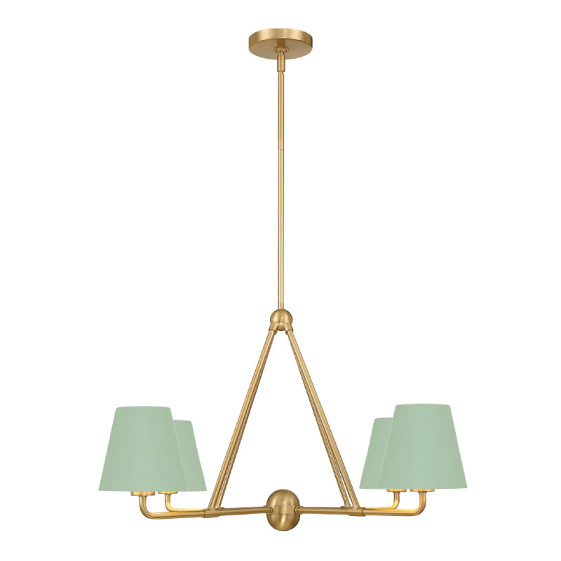 Crystorama XAV-B9304 Xavier 4-lt 32" Chandelier - Green