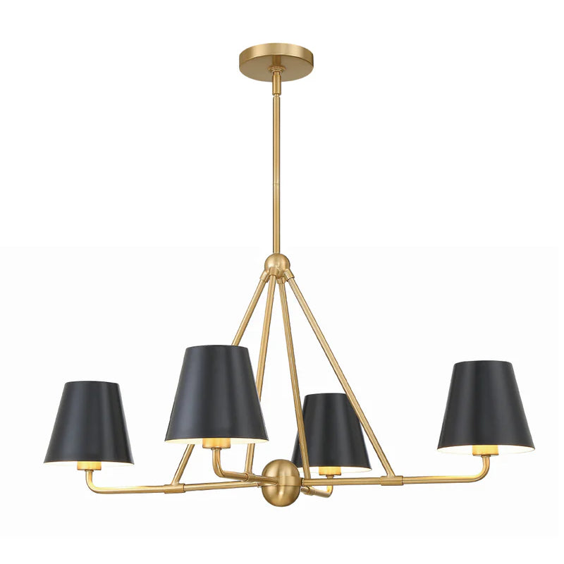 Crystorama XAV-B9304 Xavier 4-lt 32" Chandelier - Black
