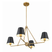 Crystorama XAV-B9304 Xavier 4-lt 32" Chandelier - Black