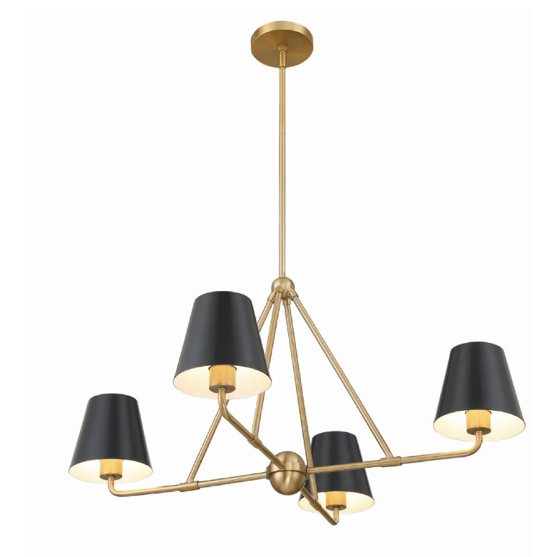 Crystorama XAV-B9304 Xavier 4-lt 32" Chandelier - Black