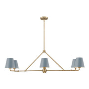 Crystorama XAV-B9306 Xavier 6-lt 46" Linear Chandelier - Blue