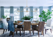 Crystorama XAV-B9306 Xavier 6-lt 46" Linear Chandelier - Blue