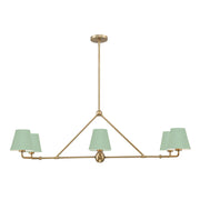 Crystorama XAV-B9306 Xavier 6-lt 46" Linear Chandelier - Green