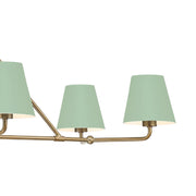 Crystorama XAV-B9306 Xavier 6-lt 46" Linear Chandelier - Green