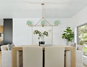 Crystorama XAV-B9306 Xavier 6-lt 46" Linear Chandelier - Green