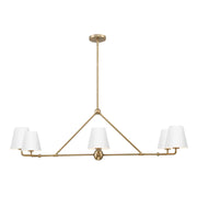 Crystorama XAV-B9306 Xavier 6-lt 46" Linear Chandelier - White