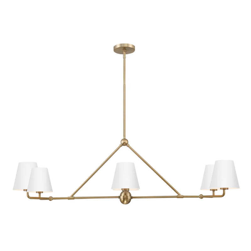 Crystorama XAV-B9306 Xavier 6-lt 46" Linear Chandelier - White