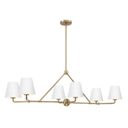 Crystorama XAV-B9306 Xavier 6-lt 46" Linear Chandelier - White