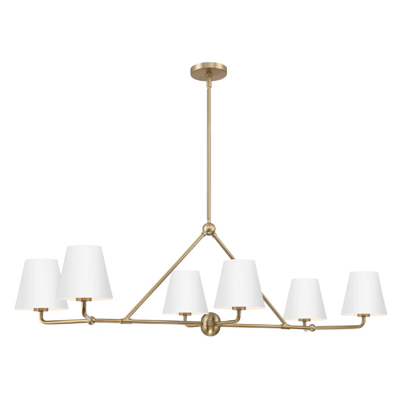 Crystorama XAV-B9306 Xavier 6-lt 46" Linear Chandelier - White