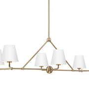 Crystorama XAV-B9306 Xavier 6-lt 46" Linear Chandelier - White