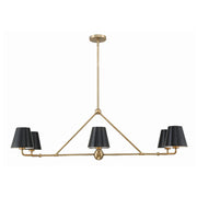 Crystorama XAV-B9306 Xavier 6-lt 46" Linear Chandelier - Black