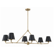 Crystorama XAV-B9306 Xavier 6-lt 46" Linear Chandelier - Black