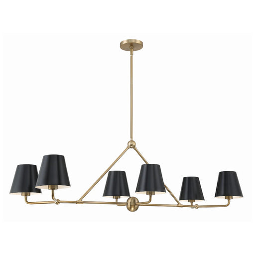 Crystorama XAV-B9306 Xavier 6-lt 46" Linear Chandelier - Black