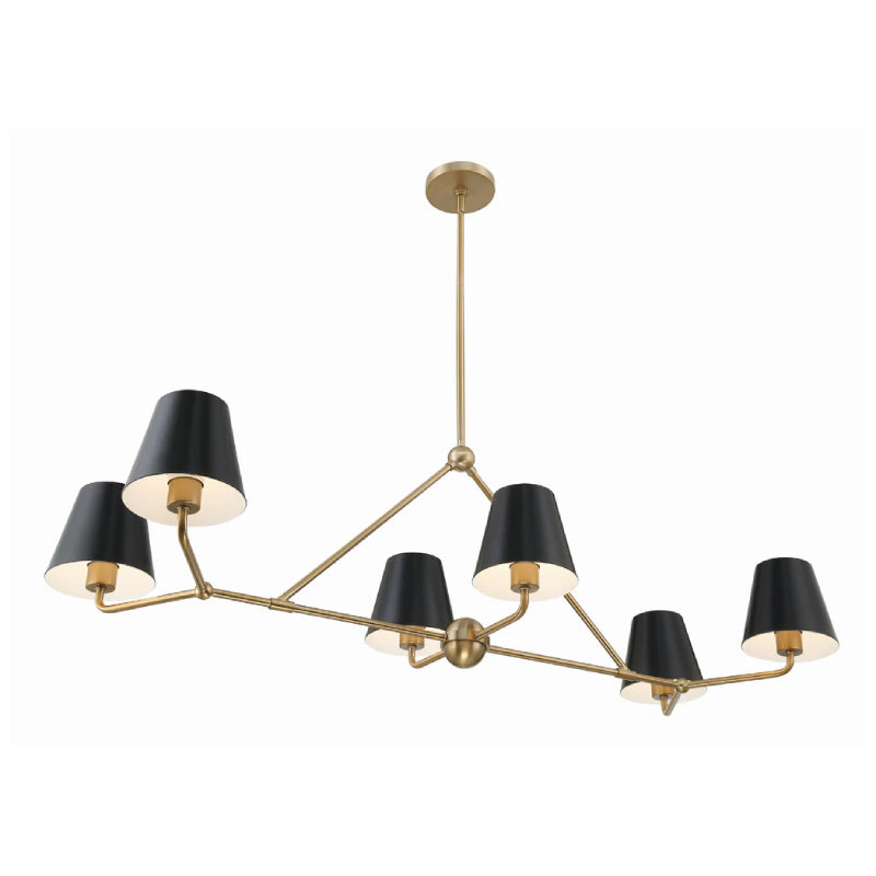 Crystorama XAV-B9306 Xavier 6-lt 46" Linear Chandelier - Black