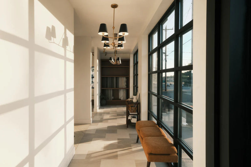 Crystorama XAV-B9306 Xavier 6-lt 46" Linear Chandelier - Black