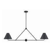 Crystorama XAV-B9307 Xavier 4-lt 54" Linear Chandelier - Matte Black