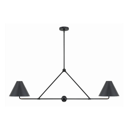 Crystorama XAV-B9307 Xavier 4-lt 54" Linear Chandelier - Matte Black