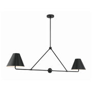 Crystorama XAV-B9307 Xavier 4-lt 54" Linear Chandelier - Matte Black