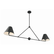 Crystorama XAV-B9307 Xavier 4-lt 54" Linear Chandelier - Matte Black