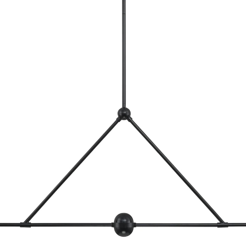 Crystorama XAV-B9307 Xavier 4-lt 54" Linear Chandelier - Matte Black