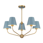 Crystorama XAV-B9315 Xavier 5-lt 28" Chandelier - Blue