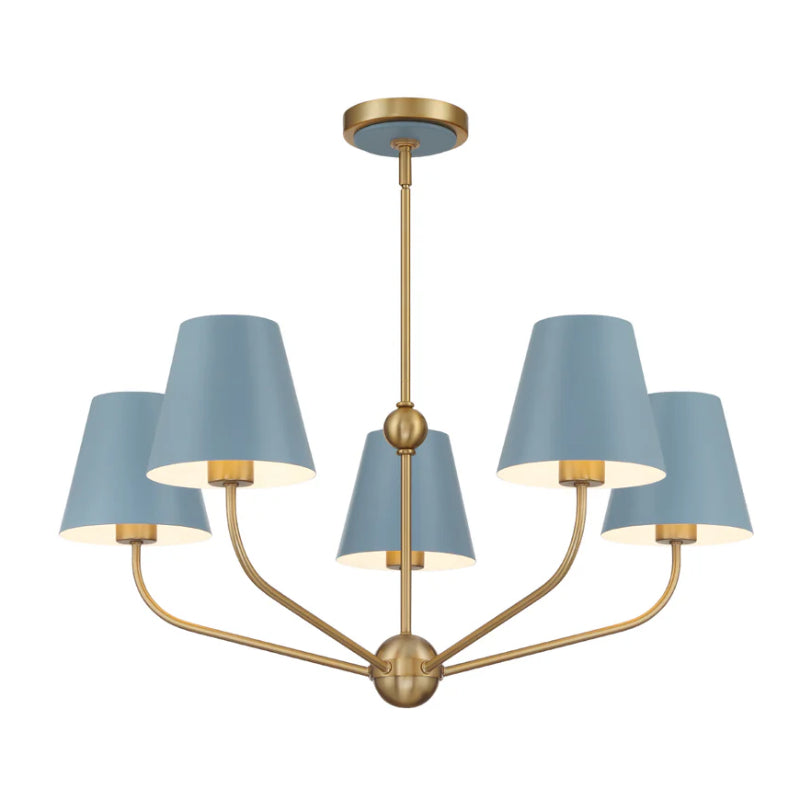 Crystorama XAV-B9315 Xavier 5-lt 28" Chandelier - Blue