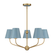 Crystorama XAV-B9315 Xavier 5-lt 28" Chandelier - Blue