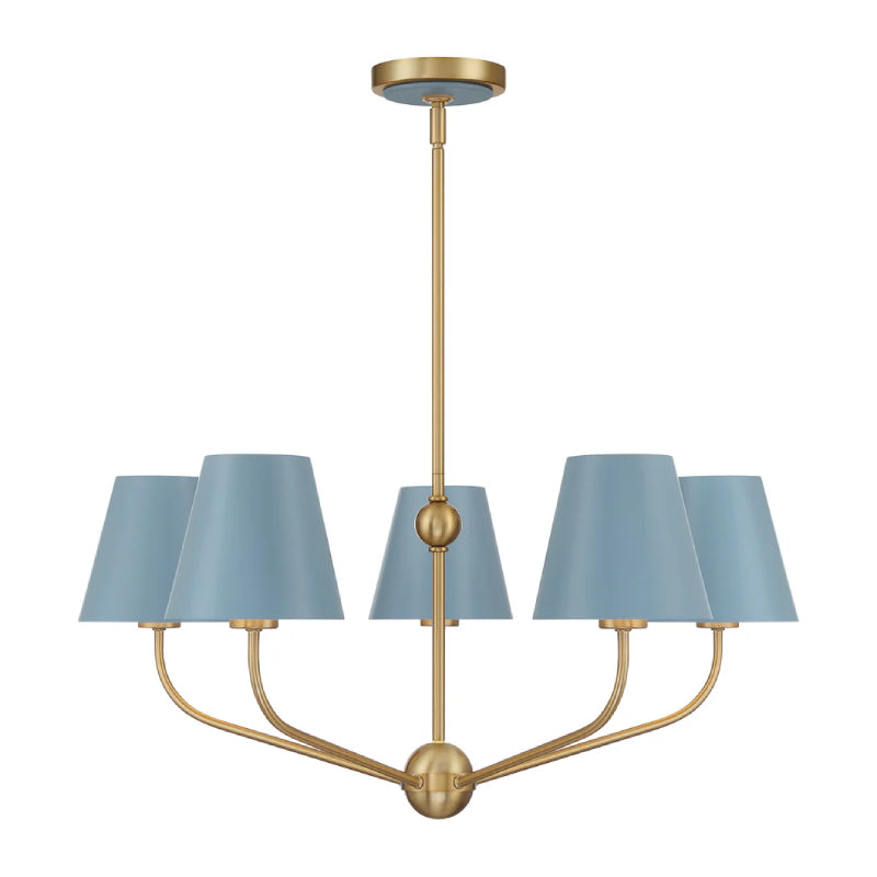 Crystorama XAV-B9315 Xavier 5-lt 28" Chandelier - Blue