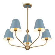 Crystorama XAV-B9315 Xavier 5-lt 28" Chandelier - Blue